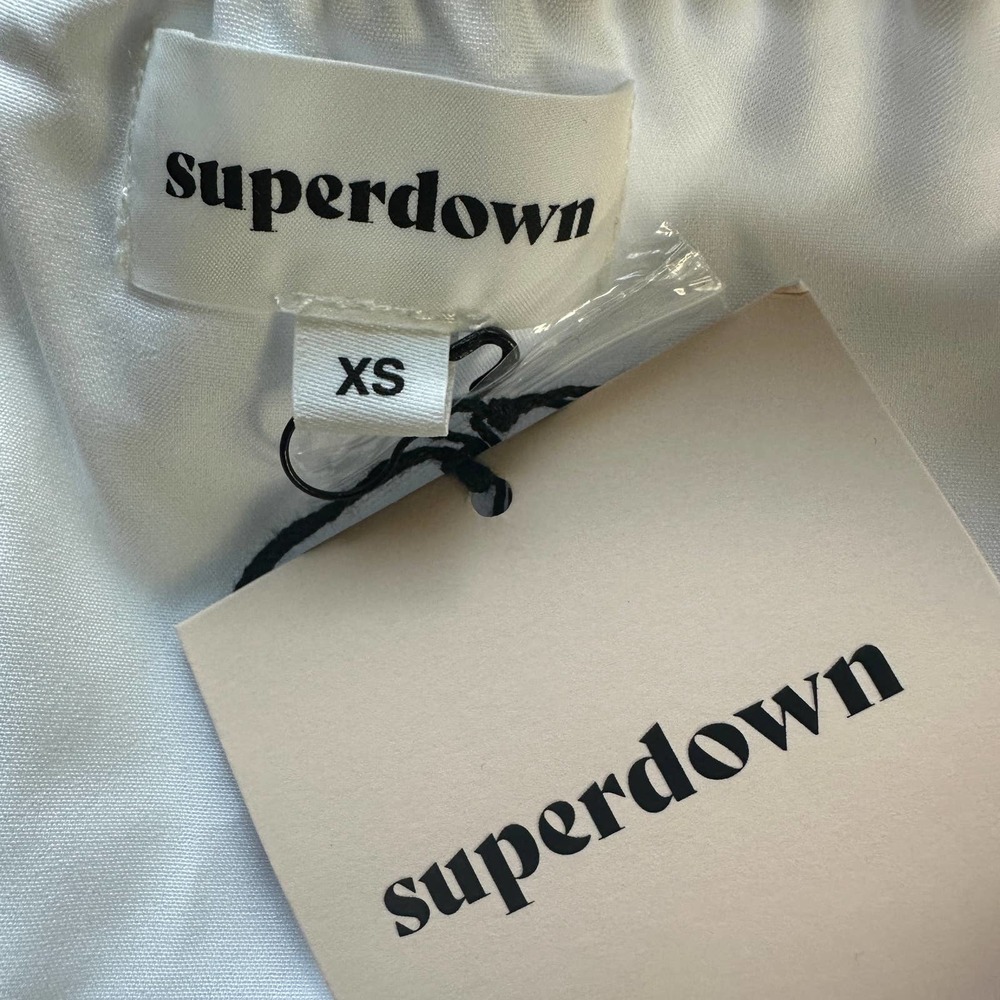 Revolve Superdown White Off Shoulder Milkmaid Dre… - image 8